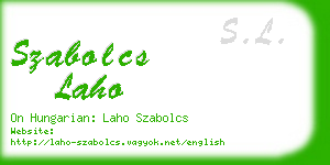 szabolcs laho business card